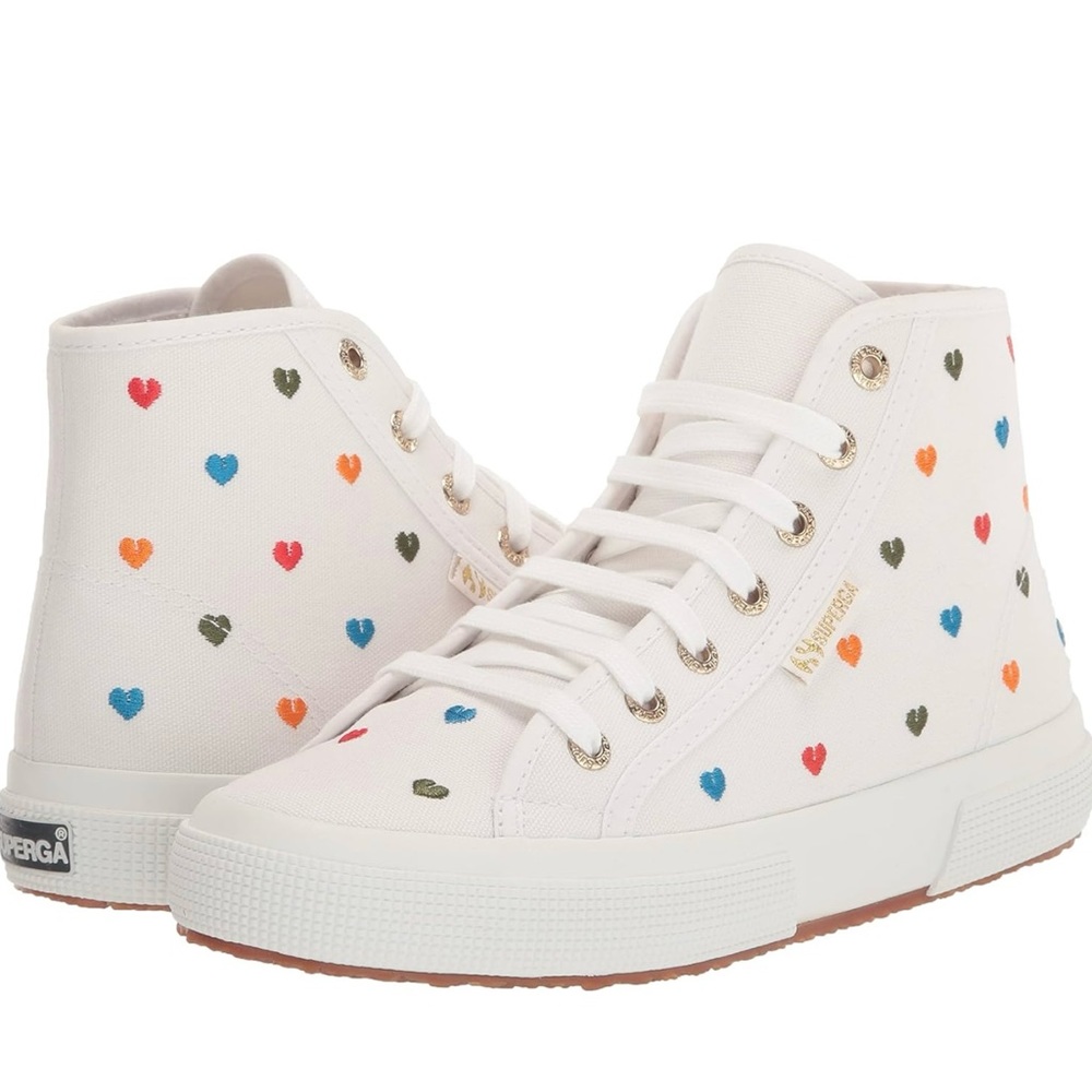 SUPERGA Little Hearts high-top sneakers